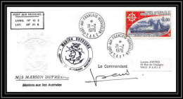 2205 ANTARCTIC Terres Australes TAAF Lettre Cover Dufresne N°46 21/2/1976 Signé Signed - Briefe U. Dokumente