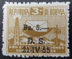 Bolivië Bolivia 1955 (3) Pro Caja De Jubilaciones De Comunicaciones - Bolivie