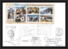3015 Dufresne 2 Signé Signed Op 2010/2 Crozet 25/8/2010 Bloc 23 ANTARCTIC Terres Australes (taaf) Lettre Cover - Helicopters