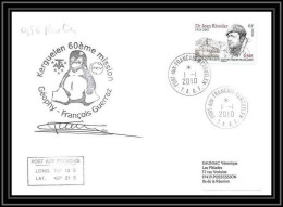 2981 ANTARCTIC Terres Australes TAAF Lettre Cover Dufresne 2 Signé Signed KERGUELEN 60ème Mission 1/1/2010 N°557 - Brieven En Documenten