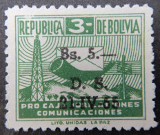 Bolivië Bolivia 1955 (4) Pro Caja De Jubilaciones De Comunicaciones - Bolivie