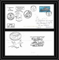 2906 Dufresne 2 Signé Signed Courtes 22/4/2009 EUROPA N°520 Helilagon Terres Australes (taaf) Lettre Cover - Helicópteros