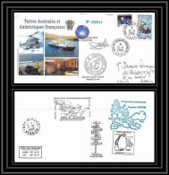 2853 ANTARCTIC Terres Australes TAAF Helilagon Lettre Cover Dufresne Signé Signed Op 2008/3 Kerguelen 14/11/2008 N°506 - Helicopters