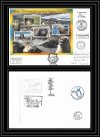 2827 Sea Elephant Terres Australes TAAF Helilagon Lettre Cover Dufresne Signé Signed BLOC N°19 KERGUELEN Op 2008/2 1/9/2 - Helikopters