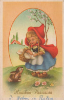 EASTER CHILDREN EGG Vintage Postcard CPA #PKE351.A - Easter
