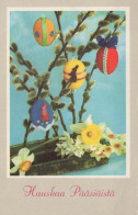 OSTERN FLOWERS EI Vintage Ansichtskarte Postkarte CPA #PKE170.A - Easter