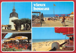 VIEUX BOUCAU LES BAINS L Eglise Le Centre Et La Plage 12(scan Recto-verso) MA1143 - Vieux Boucau