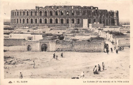 TUNISIE EL DJEM Le Colisee Et La Ville Arabe 24(scan Recto-verso) MA1143 - Tunesien
