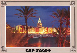 CAP D AGDE Le Port De Nuit 28(scan Recto-verso) MA1178 - Agde