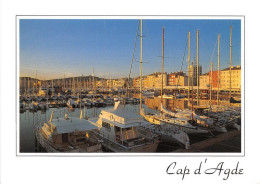 CAP D AGDE Le Port Au Coucher Du Soleil 2(scan Recto-verso) MA1178 - Agde