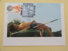 CARTE MAXIMUM CARD SAUT EN HAUTEUR JEUX OLYMPIQUES 1992 - Atletica