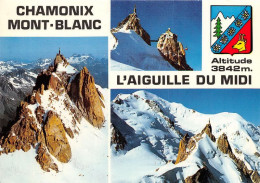 MASSIF DU MONT BLANC L Aiguille Du Midi Le Dome Du Gouter Le Mont Blanc 2(scan Recto-verso) MA1194 - Chamonix-Mont-Blanc