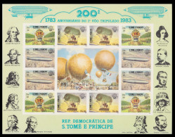 1982 Sao Tome And Principe  834b-836bZB Zeppelins - 200 Years Of Aviation History 96,00 € - Zeppelines