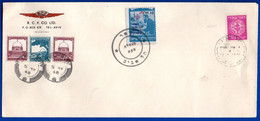 2916. PALESTINE.ISRAEL,JUDAICA,1948 , MULTIFRANKED MIXED LEGAL SIZE COVER(C.T.O.) - Brieven En Documenten