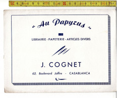LADE R - AU PAPYRUS LIBAIRIE PAPETERIE ARTICLES DIVERS - J. COGNET CASABLANCA - Publicités