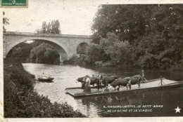 Carte MAISONS LAFFITTE Le Petit Bras De La Seine Et Le Viaduc Barge Du Passeur Avec Les Vaches - Maisons-Laffitte