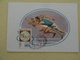 CARTE MAXIMUM CARD COURSE JEUX BALKANIQUES 1964 - Atletismo