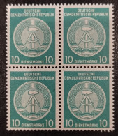 GDR DDR - 35 Y + 37 Y + 38 Y - 3 Verschiedene Dienstmarken Im 4er-Block - MNH** - Ungebraucht