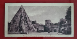 Carta Postale Non Circulée - 14 Cm X 7 Cm - ITALIA - ROMA - LA PIRAMIDE DI C. CESTIO E LA PORTA OSTIENSE - Piazze