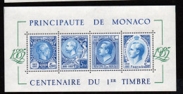 Monaco , Bloc N° 33 Centenaire Du 1er Timbre  ** - Blocks & Sheetlets