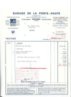 2 Factures 1952-63 / 68 MULHOUSE / Garage De La Porte Haute MULLER / SALMSON CADILLAC BUICK BEDFORD CHEVROLET - Automobilismo