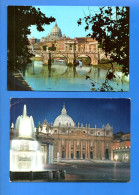 ITALIE . LAZIO . ROME . " PONTE S. ANGELO " & " PIAZZA S. PIETRO " . 2 CPM - Réf. N°38897 - - Sammlungen & Lose