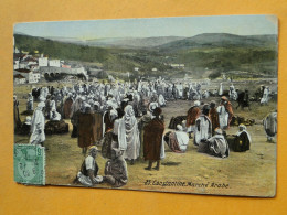 Cpa Algérie -- CONSTANTINE -- Marché Arabe - Belle Carte Colorisée - TOP ANIMATION - Constantine