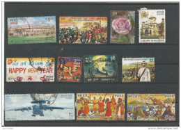 India - 2007 - 11  Different Commemorative Stamps. - USED. ( Condition As Per Scan ) ( OL 02/10/2013 ) - Gebraucht