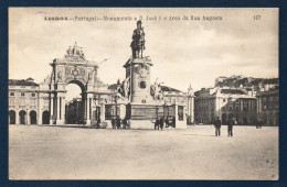 Lisboa. Praça Do Commercio. Arco Da Rua Augusta. Monumento A D. José I. Statue équestre De Joseph 1er. 1914 - Lisboa