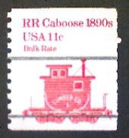 United States, Scott #1905a, Used(o), 1984 Coil, Transportation Series: Caboose Of 1890s, 11¢, Red - Usados