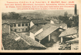 CPA-81-ALBI- Tanneries CAZALS & MAURY - Cuirs, Sellerie, Bourrelerie, Carte Commerciale Commande * Phototypie Labouche - Albi