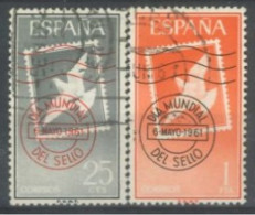 SPAIN, 1961, CANCELLED STAMP SET OF 2, # 987/88, USED. - Used Stamps