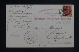 NORVÈGE - Affranchissement De Nordkap Sur Carte Postale Pour La France En 1908 - L 151850 - Covers & Documents