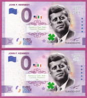 0-Euro TEAV 2021-1 JOHN F. KENNEDY Set NORMAL+ANNIVERSARY COLOR FARBDRUCK - Private Proofs / Unofficial