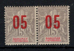 Dahomey - Espacée Tenant à Normal - YV 35Aa N* MH , Cote 20 Euros - Unused Stamps