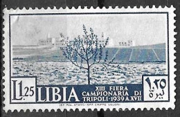 LIBIA - 1939 -  XIII FIERA DI TRIPOLI - LIRE 1,25 - NUOVO SENZA GOMMA (YVERT 78 - MICHEL 101 - SS 162) - Libye