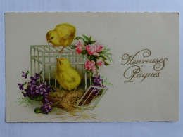 CPA Heureuses Pâques - Jounok - Poussins - Easter