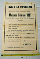 AF1 Ancienne Affiche Décès - Fernand Vinet - Soignies - Posters