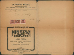 Houyoux - N°192 X3 (tarif !) Sur Bande Pour Imprimé (complet) "La Revue Belge" + Typo "Bruxelles 1924 Brussel" > Namur - 1948 Export