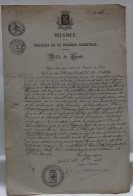 DOKUMENT VILLE DE GAND  COPIE D'UN ACTE INSCRIT AU REGISTRE DE L'ETAT  1873  ADEL  NOBLESSE - Historical Documents