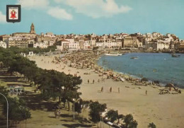 PALOMOS, VUE PARTIELLE SUR LA VILLE ET LA PLAGE, BELLE  ANIMATION  COULEUR  REF 15571 - Gerona