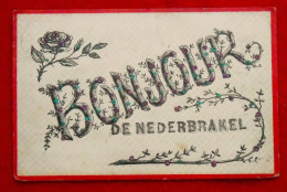 CPA 1906 Bonjour De Nederbrakel, Réhaussée De Paillettes - Brakel