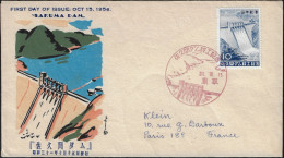 Japon 1956 Y&T 583 Sur FDC. Barrage Hydroélectrique De Sakuma - Water