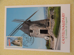 CARTE MAXIMUM CARD MOULIN DE CUGAREL CASTELNAUDARY AUDE FRANCE - Molens