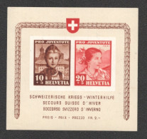 1941 PRO JUVENTUTE / SECOURS SUISSE  D'HIVER      F95 - Unused Stamps