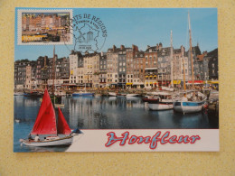 CARTE MAXIMUM CARD PORT DE HONFLEUR CALVADOS OPJ HONFLEUR FRANCE - Other & Unclassified