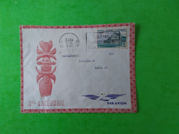 N° 336 SEUL SUR LETTRE PAR AVION DE NOUVELLE CALEDONIE OBLITÉRATION NOUMEA COURONNE MONTÉE A L’ENVERS - Collezioni & Lotti