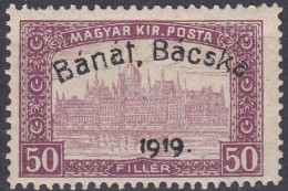 Hongrie Banat Bacska 1919 Mi  *12 Palais Du Parlement (A14) - Banat-Bacska