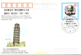 718407 MNH CHINA. República Popular 1991 GALILEO GALILEI - Ongebruikt