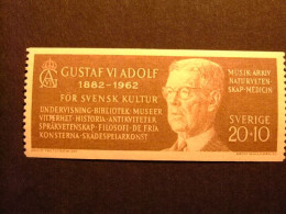 90 SUECIA SUEDE 1962 / REY GUSTAF VI ADOLF / YVERT 497 MNH - Unused Stamps